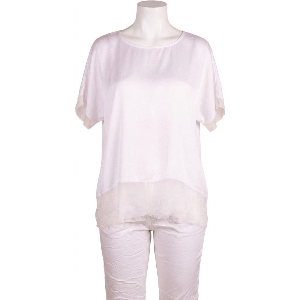 NEW GIGI MODA turin silk top in white